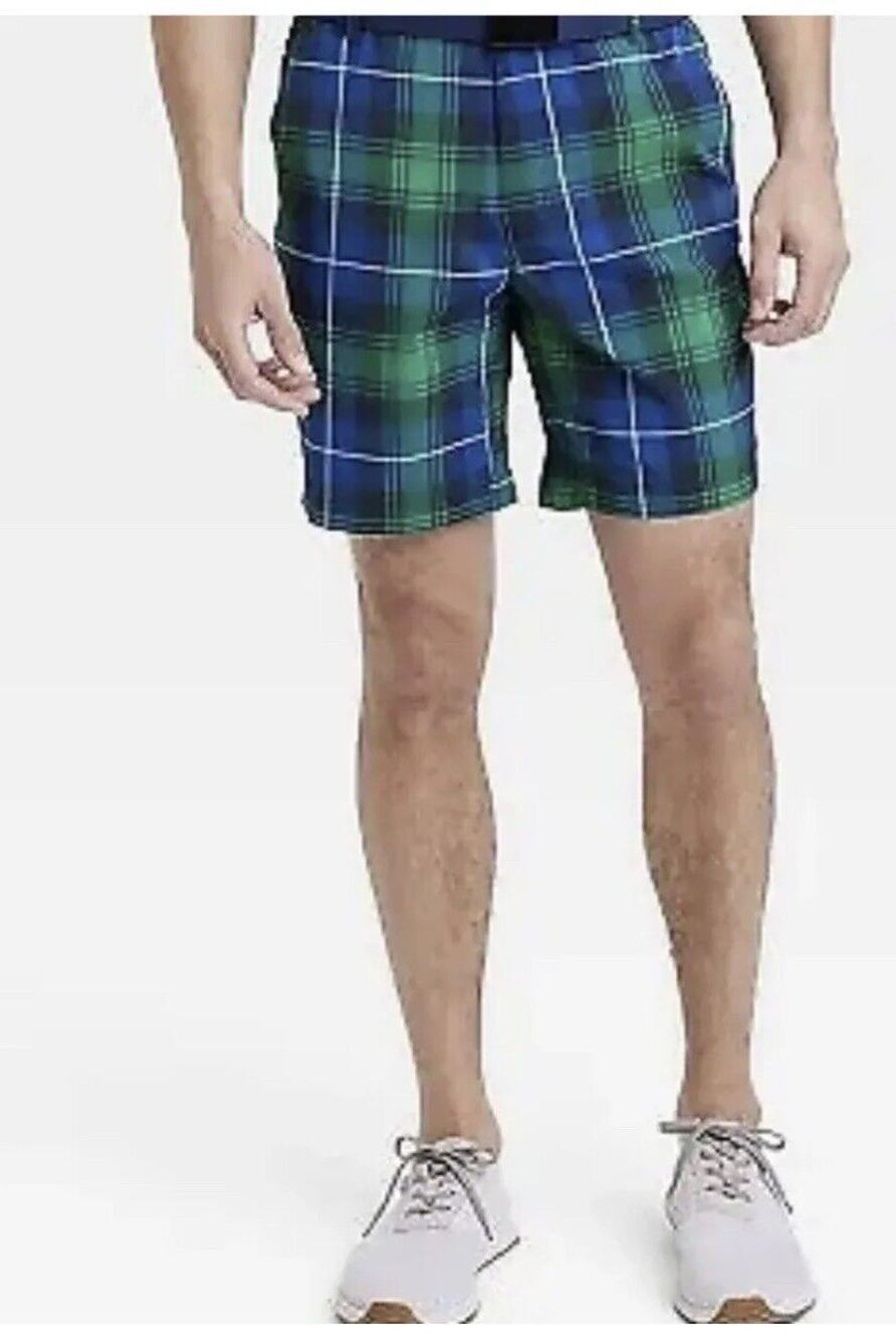 All In Motion All In Motion Big Plaid Lightweight Golf Shorts 8" Men's 40